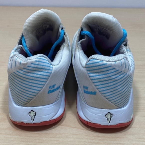 Babolat Women's Propulse Fury All Court Shoes in White and Blue - Picture 4 of 11